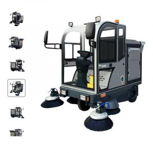 Carrito barredora eléctrica para calles y aceras