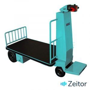 Carrito electrico con plataforma operario para transporte y logistica