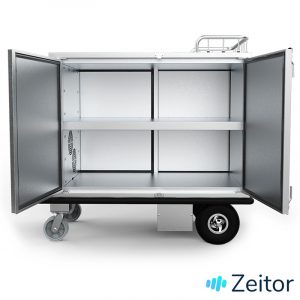 Carro motorizado trasporte y reparto productos en frio