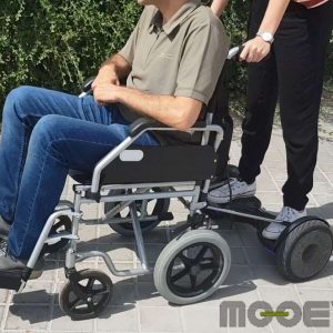 Plataforma silla de ruedas para acompañante cuidador